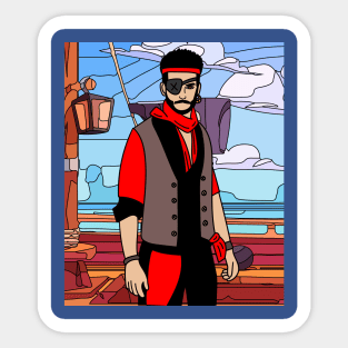 Pirate Pirate Ship Treasure Island Sticker